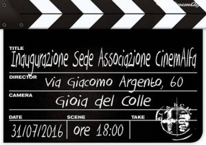 Inaugurazione Sede Sud CinemAlfa 31 Luglio 2016 Gioia del Colle (BA)