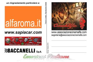 emozioni italiane cartoline cinemalfa associazione alfisti alfa romeo cinema italia